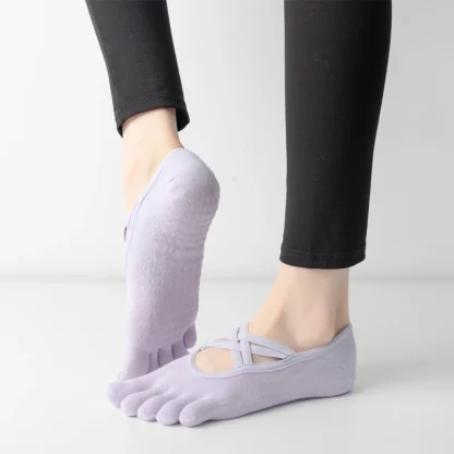 Solid Non-slip Toe Socks - Image 3