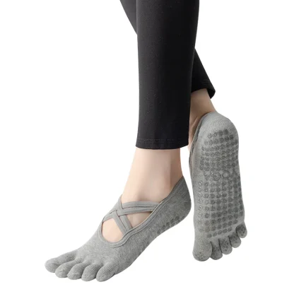 Solid Non-slip Toe Socks