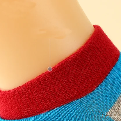 Colorful Striped Low Cut Toe Socks - Image 3