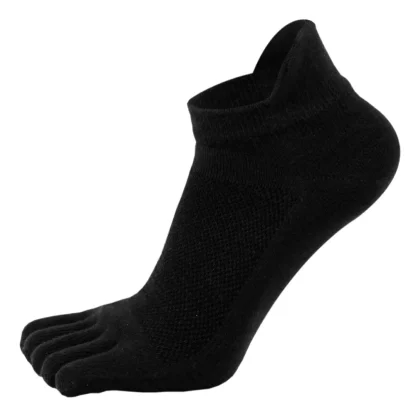 Ankle Solid Color Toe Socks - Image 3