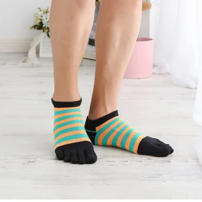 Low Cut Striped Toe Socks - Image 4