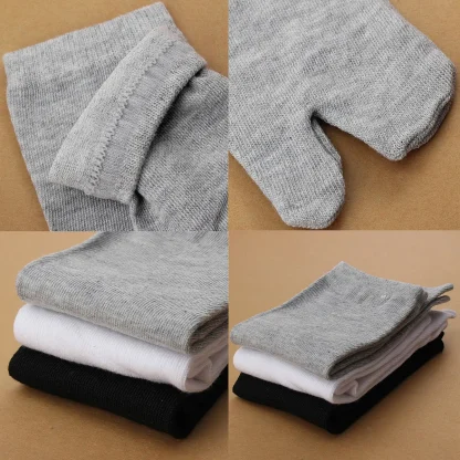 Ankle Split Solid Color Toe Socks - Image 5