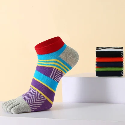 Colorful Striped Low Cut Toe Socks