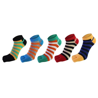 Low Cut Striped Toe Socks - Image 5