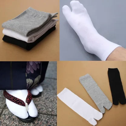 Ankle Split Solid Color Toe Socks - Image 6
