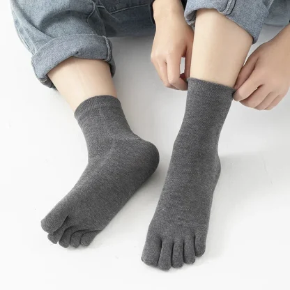 Breathable Solid Color Toe Socks