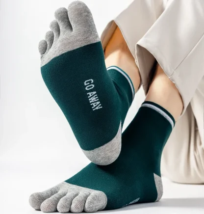 Comfy Stripe Ankle Toe Socks - Image 6