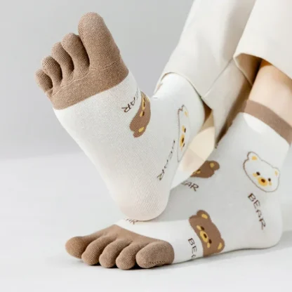 Cute Bear Prints Toe Socks - Image 3