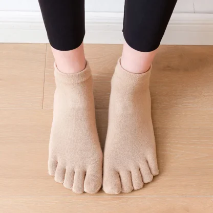 Anti Slip Solid Color Toe Socks - Image 7
