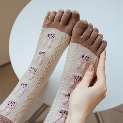 Cute Printed Low Cut Toe Socks - Image 4
