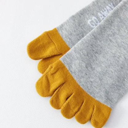 Comfy Stripe Ankle Toe Socks - Image 4