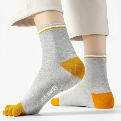 Comfy Stripe Ankle Toe Socks - Image 2