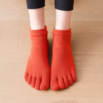 Anti Slip Solid Color Toe Socks - Image 5