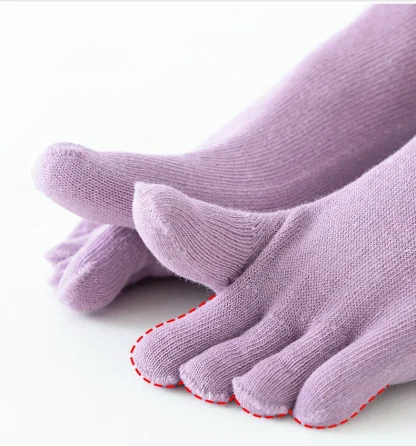 Plain Color Breathable Toe Socks - Image 3