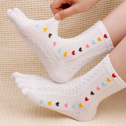 Comfy Heart Decor Toe Socks
