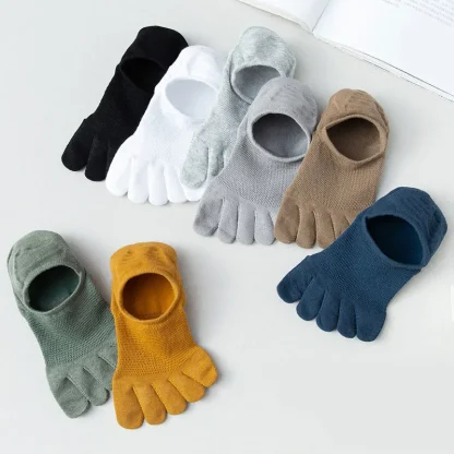 Solid Color Comfy Toe Socks - Image 6