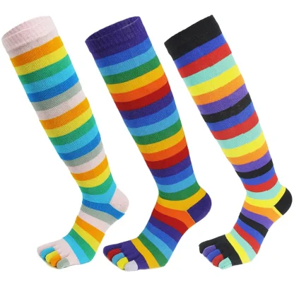 Colorful Striped Toe Socks - Image 5