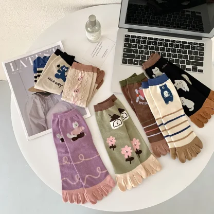 Cute Printed Low Cut Toe Socks - Image 7
