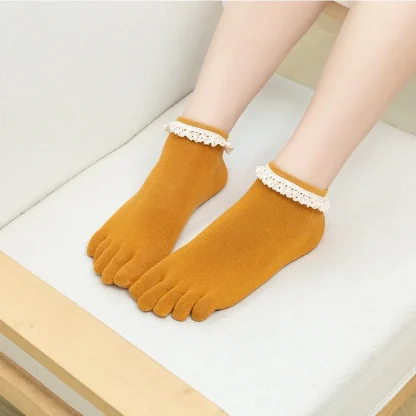 Women's Lace Trim Toe Socks - Image 4