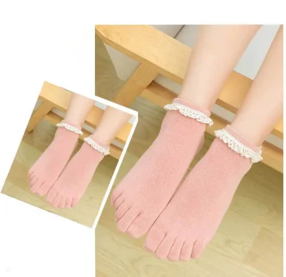 Women's Lace Trim Toe Socks - Image 6