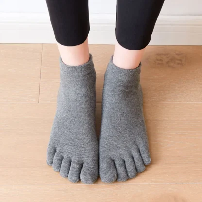 Anti Slip Solid Color Toe Socks - Image 4