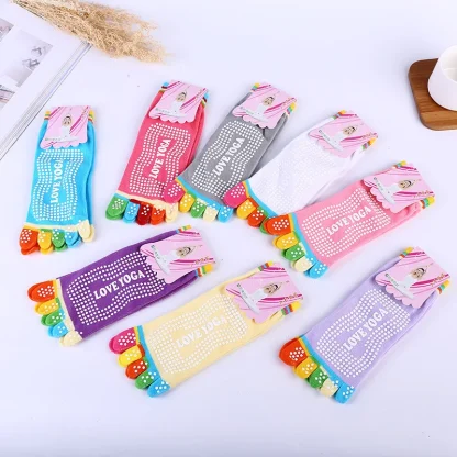 Candy-colored Anti-slip Toe Socks - Image 6
