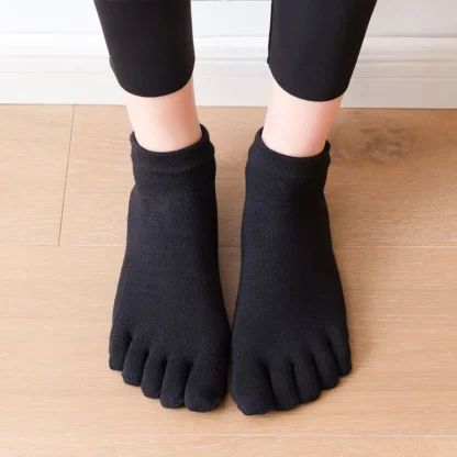 Anti Slip Solid Color Toe Socks - Image 3