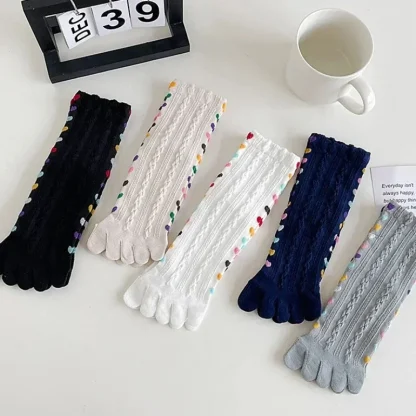 Comfy Heart Decor Toe Socks - Image 6