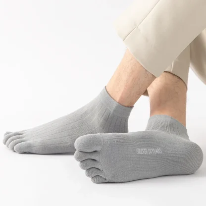 Thin Striped Comfy Toe Socks - Image 5