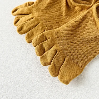 Breathable Plain Color Toe Socks - Image 5