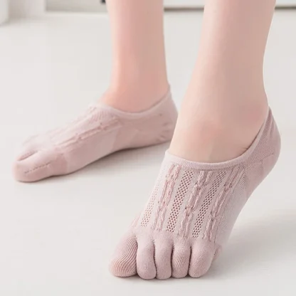 No Show Solid Color Toe Socks