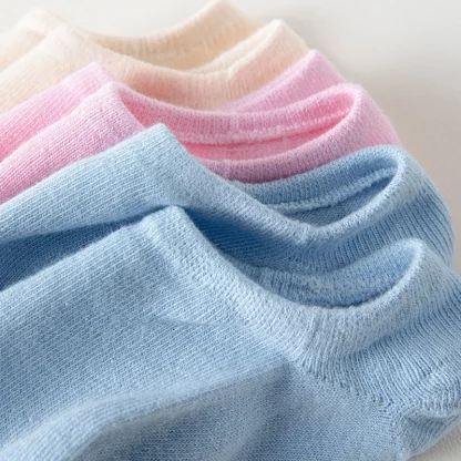 Plain Color Low Cut Toe Socks - Image 4