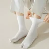 Comfy Plain Color Split Toe Socks - Image 2