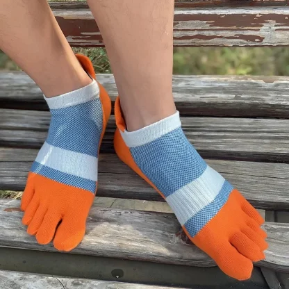 Striped Fitness Toe Socks - Image 2