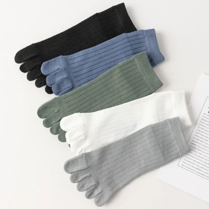 Thin Striped Comfy Toe Socks - Image 6