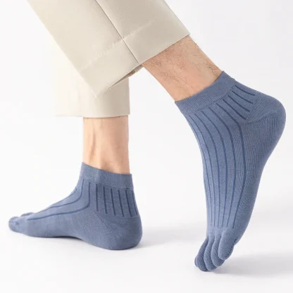Thin Striped Comfy Toe Socks - Image 3