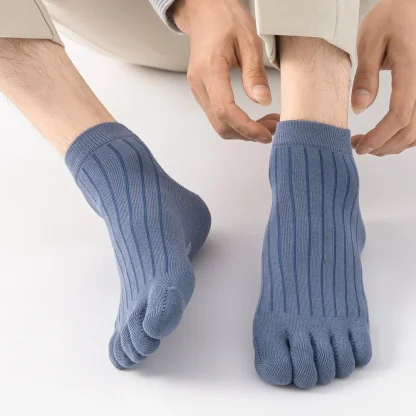 Thin Striped Comfy Toe Socks